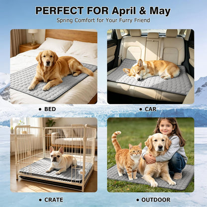 Ultimate Pet Cooling Mat - X-Large, 4-9°F Instant Cooling for Dogs & Cats, Portable, Foldable, and Machine Washable with 3-Year Warranty