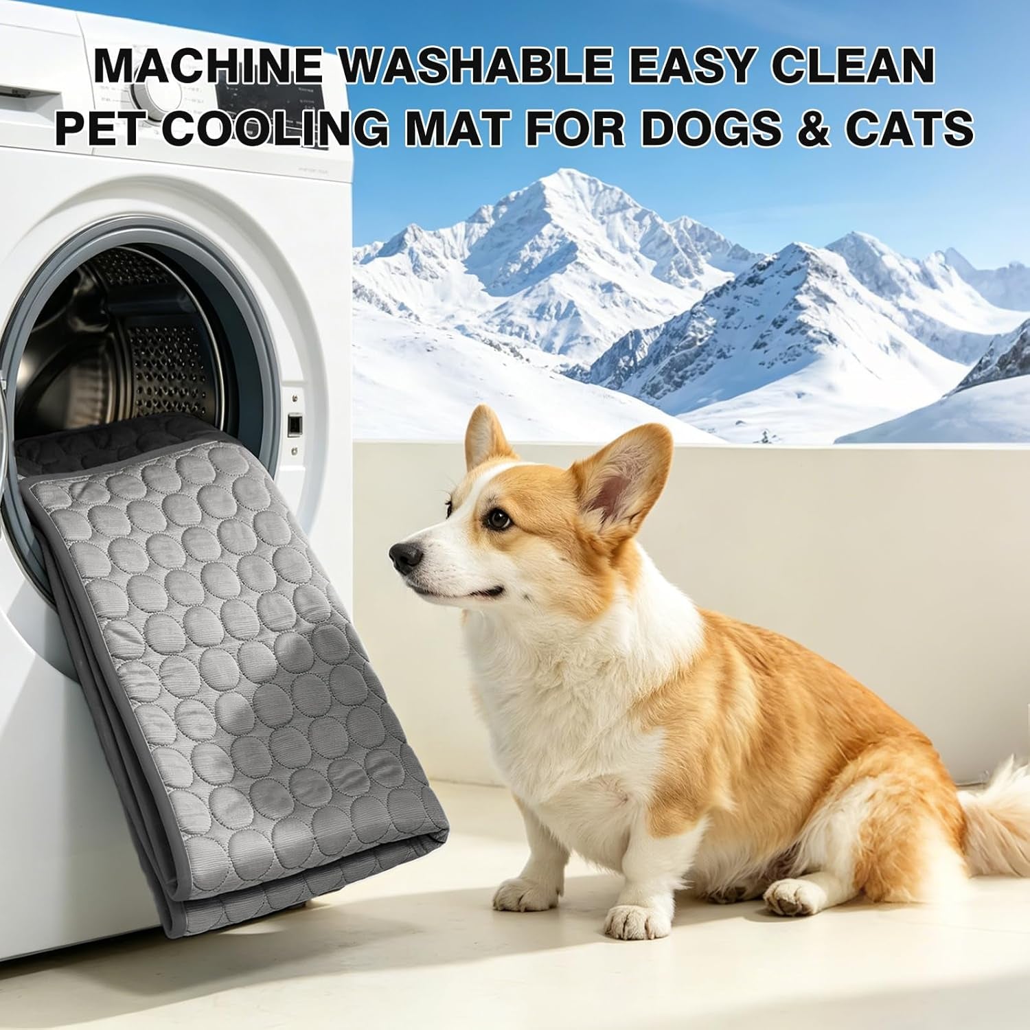Ultimate Pet Cooling Mat - X-Large, 4-9°F Instant Cooling for Dogs & Cats, Portable, Foldable, and Machine Washable with 3-Year Warranty