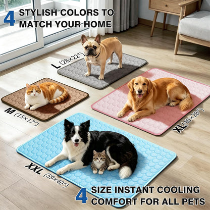 Ultimate Pet Cooling Mat - X-Large, 4-9°F Instant Cooling for Dogs & Cats, Portable, Foldable, and Machine Washable with 3-Year Warranty