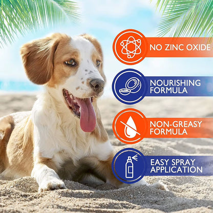 Natural Sun Protection Moisturizer Skin Pet Dog Sun Skin Protect Sunscreen Spray